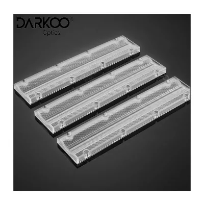 Optical Lenses Manufacturers Tracklight Linear Grille Light Lens Pmma Degree 24 Lens 2835 Asymmetrical 286 Office Linear Lens