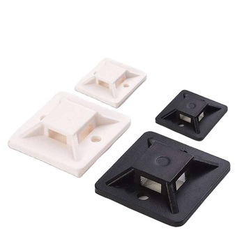 20x20mm 25x25mm 30x30mm 40x40mm PE Self-Adhesive Cable Tie Mounts Base Management Nylon Cable Tie Fixing Can Be Customized