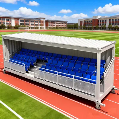 Mobile Steel Stand with Roof Container Grandstand for Sports Events Concerts