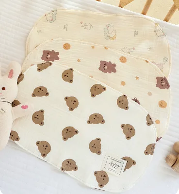 Baby Gauze Muslin Organic Cotton Large Baby Burp Clothes Burping Cloth 4 Layers Muslin Burp Cloths
