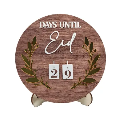 Ramadan Calendar Wooden Ornament Day of Ramadan Countdown Calendar Advent Tabletop Decoration Muslim Party Supplies