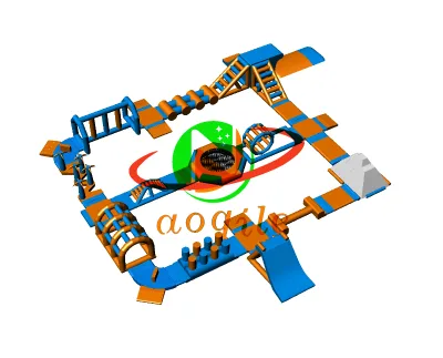 Greece Outdoor Inflatable Floating Water Park Games / Inflatable Sea Waterpark Supplier