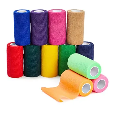 Wholesale Soft Breathable Hypoallergenic Waterproof Eco-Friendly CE Certified Cohesive Bandage Polyester Sports Bandage for Pets