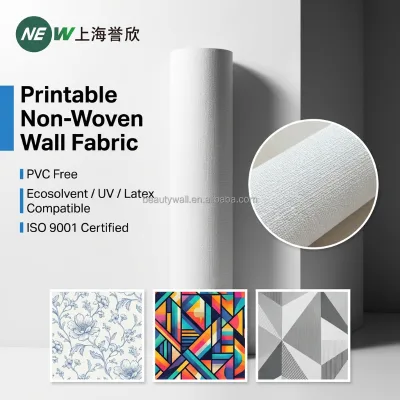 Factory Wholesale 3.05m Printable Non-Woven Wall Fabric Roll Fireproof Waterproof Wallcovering Kitchen Bedroom Living Room