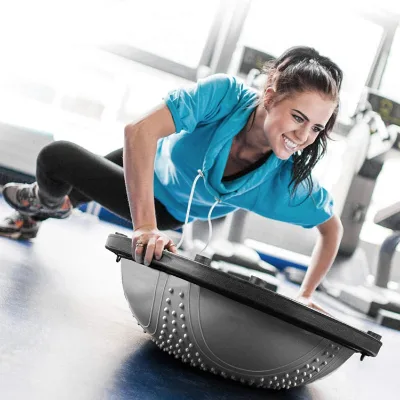 Custom PVC Half Yoga Ball Soft Fitness Exercise Balance for Home Workout Mini Yoga Balls with Massage Feature