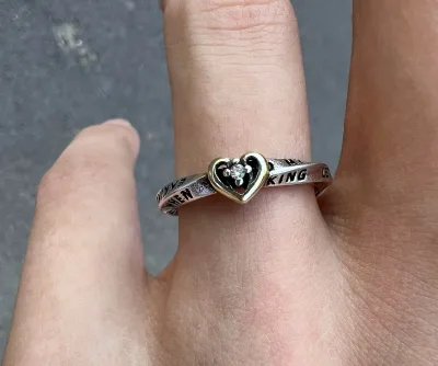 Love Cross Twisted Ring Retro Vintage niche design Hip Hop Open Ring