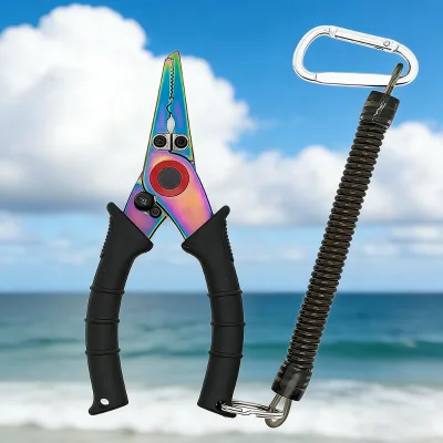 Stainless Steel Fishing Pliers Multitool Needle Nose Fisherman Pliers Fishing Line Cutters Split Ring Pliers