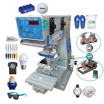 1 Color Desktop Pad Printer Automatic Digital Spd Eraser Pad Printing Machine for Christmas PU PVC Golf Ball Lighter Logo Insole