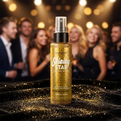 Yellow Gold Glitter Spray for Hair Body Face Long-Lasting Holographic Sparkle Shimmer Mist