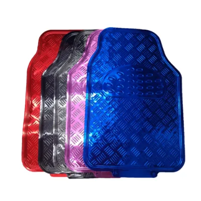 4 Piece Aluminium Car Mat Metallic Car Floor Mat