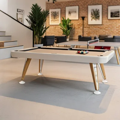 Factory Direct 3-in-1 Multifunctional Pool Table Modern 5ft 6ft Dining Table Customizable Size Color Leather Pocket Material