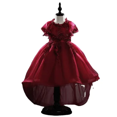 New Fashion Dresses Princess Toddler Clothes Baby Princess Girls Bridal Dresses Kids Flower Birthday Party Evening Dresses