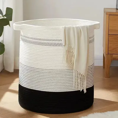 New Large Foldable Laundry Hamper Household Dirty Clothes Basket Collapsible Washing Bin for Home
