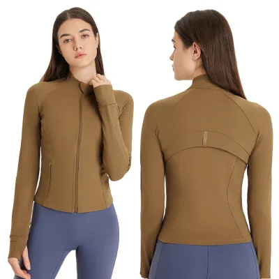 Girls Sportswear Winter Jacket Yoga Top with Stand-Up Collar Breathable Windproof Design Plus Size Fashion Style