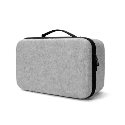 100% Recycled Felt Eco-friendly Fabric Hard case Sandwich Mesh Pocket Eva Molded Inlay Felt Hard case