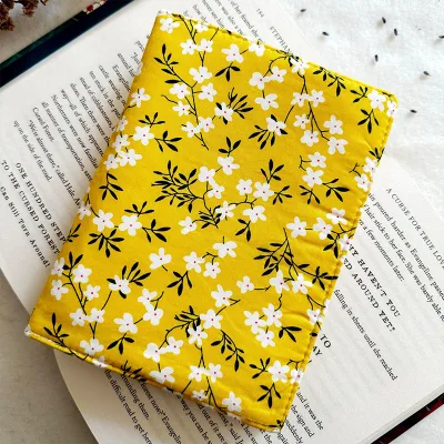 Flowers Kindle Cover With Closure,Cotton Kindle Pouch, Floral E-reader Case
