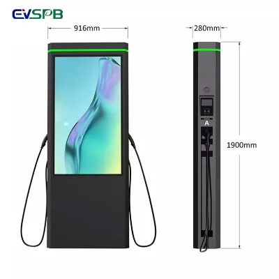 Hot Sale EV Fast Car Charger 44KW Electric Car EV Charger Station Credit Payment with Advertisement Display Charging Stations