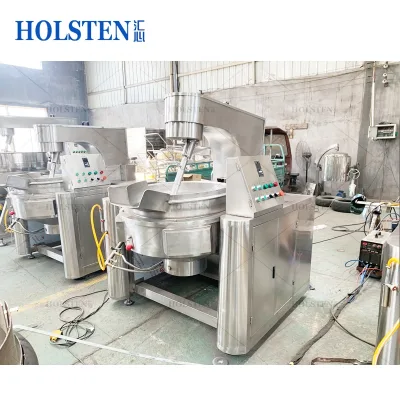 Automatic Industrial Cooker Machine for Sauce Jam Syrup Planetary Stirring Jacketed Cooking Kettle Gas Steam Heating Motor Core