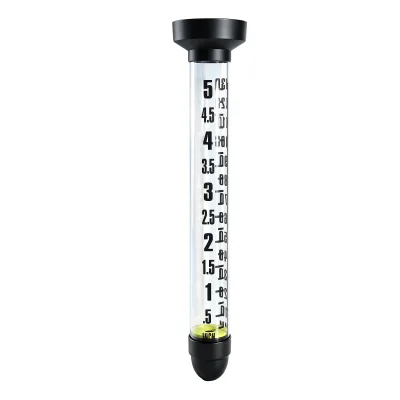 Outdoor Garden Rain Gauge Plastic Direct Read Rainfall Meter Dual Scale with Ground Stake Large Caliber Collecting Funnel