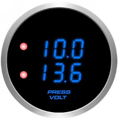 52mm Dual Digital Pressure and Vlotmeter Gauge
