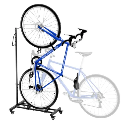 2024 New Apartment Vertical & Horizontal Adjustable Height Bike Storage Rack for MTB Road Bikes, Upright Bike Stand