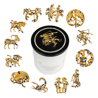 Wholesale Soy Wax Candles Private Label Scented Soy Wax 12 Zodiac Signs Decoration Scented Candle
