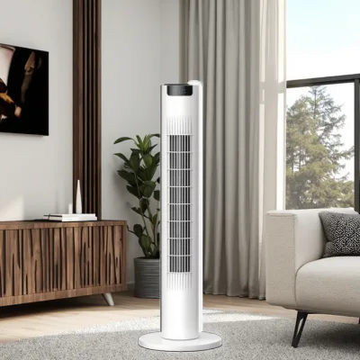 Household Modern Design Tower Fan Remote Control with Timer 60W Strong Wind Oscillation 60 Degree