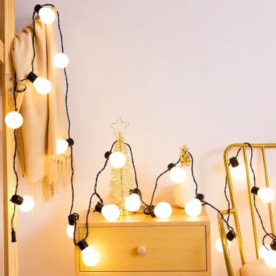 Energy Saving IP65 Outdoor String Lights with G45 Bulbs and Smart Color Modes for Balcony Deck and Pergola Lighting