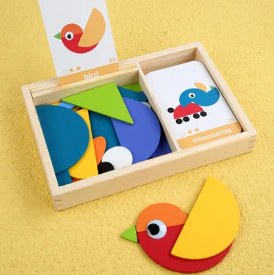 Montessori Shape Cognition Puzzle Wooden Creative Puzzle for Kids