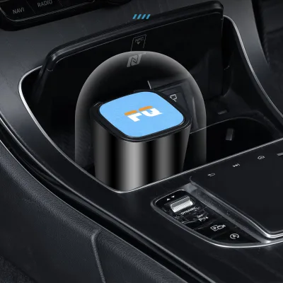 Premium Car Ashtray Giveaways Business Gifts Smokeless Portable Luxury Ashtray Led Light High Flame Retardant Material