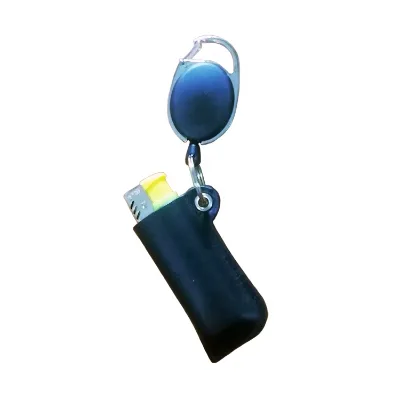 Leather Sleeve Badge Holder with Retractable Carabiner Lightweight Hanging Accessory for Convenient Display