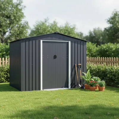 Prefabricated Steel Structure Portable Car Parking Shed Modern Garage China Metal Storage Sheds Easily Assembled Eco-Friendly