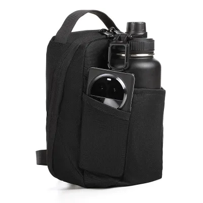 Magnetic Gym Bag Oxford Water Bottle Bag with Polyester Lining Mini Portable Crossbody Bag for Daily Outing Fitness Gym Holder