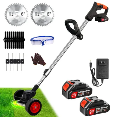 Industrial DIY Lithium-Ion Battery Lawn Mower Handheld Electric Grass Trimmer Rechargeable Cordless Weed Eater Hedge Trimmer