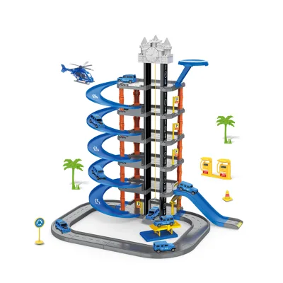 82pcs Catapult Battery Opareted Super Racing Track Car Traffic Parking Lot Toys