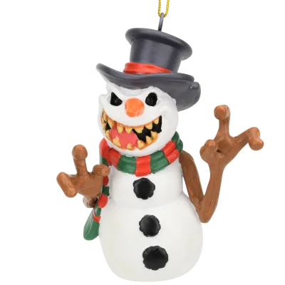 Evil Snowman Halloween Horror Christmas Ornaments