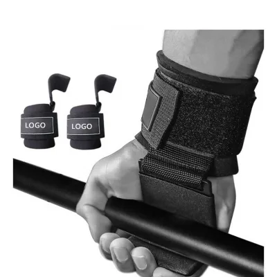 Wholesale Weight Lifting Bands Bar Grip Barbell Heavy Duty Weight Lifting Grips Hook Bar Wrist Straps Wraps
