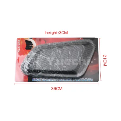 Yuechi Universal 2 PCS Black Air Flow Intake Hood Scoop Bonnet Fender Vents Air Vent Covers Car Decoration Accessories