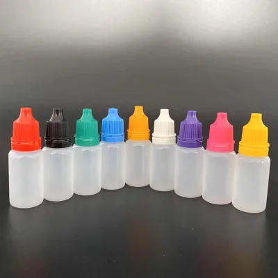 Empty Eye Medicine PE Bottle 10ml Plastic Squeezable Dropper Bottles for Eye Care Liquid Eye Drops Bottle