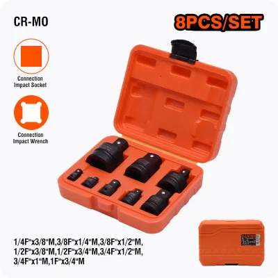 HARDEN 8Pcs 1/2" Chrome Impact Adaptor Set for DIY Industrial Use-OEM Customizable