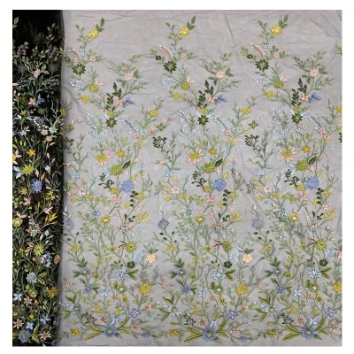 Manufacturers Direct Sales New Colorful Embroidered Fabrics for Evening Dress Women Skirt Lace