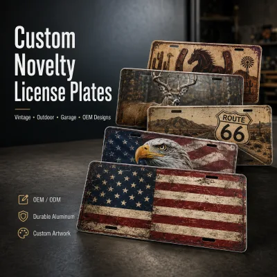 Custom American off Road Novelty Front ATV Decorative Retro Specialty Souvenir NFL License One Collector Vehicle Plate Holder
