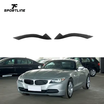 Carbon Fiber Z4 Headlight Eyebrows for BMW Z4 E89 SDrive35i Convertible 2-Door 09-12