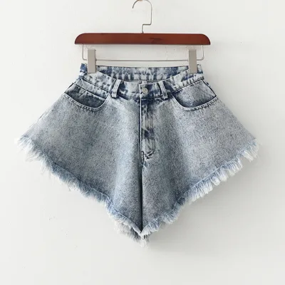 Hot Sale Sexy Summer Fashion Budi Ladies Frayed Denim Shorts Casual Women Jeans