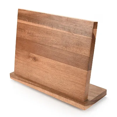 Most Popular Knife Block Acacia Wood Stylish Knife Holder Kitchen Storage for Restaurant Supermarket
