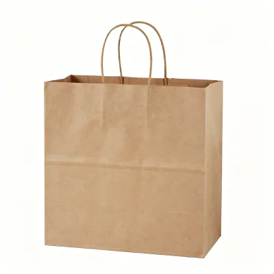 Luxury Kraft Paper Bag Custom Print for Takeaway Milk Tea Coffee Pet Customizable Tote for Sugar Noodles Jelly Chewing Gum