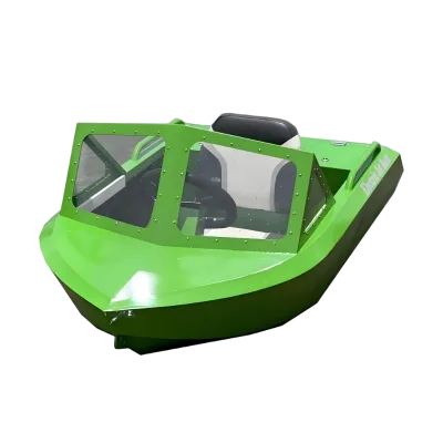 Aluminum Racing Kart Boat with Steering Wheel Single Seat Water Entertainment Equipment No Battery