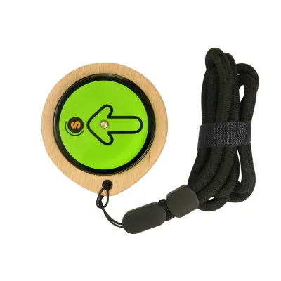 New Children's Portable Wooden Compass with Pointer Dial and Hanging Ring for Students Educational Outdoor Use