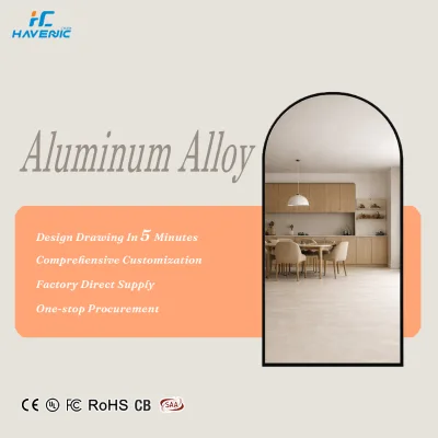 Customized Modern Eco Friendly Aluminum Alloy Framed Home Decor Wall Mounted Dressing Room Standing Makeup Full Length Mirror