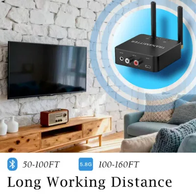 5.8GHz Audio Transmitter Receiver with 18ms Latency & 2.4GHz Bluetooth for Professional Audio Systems